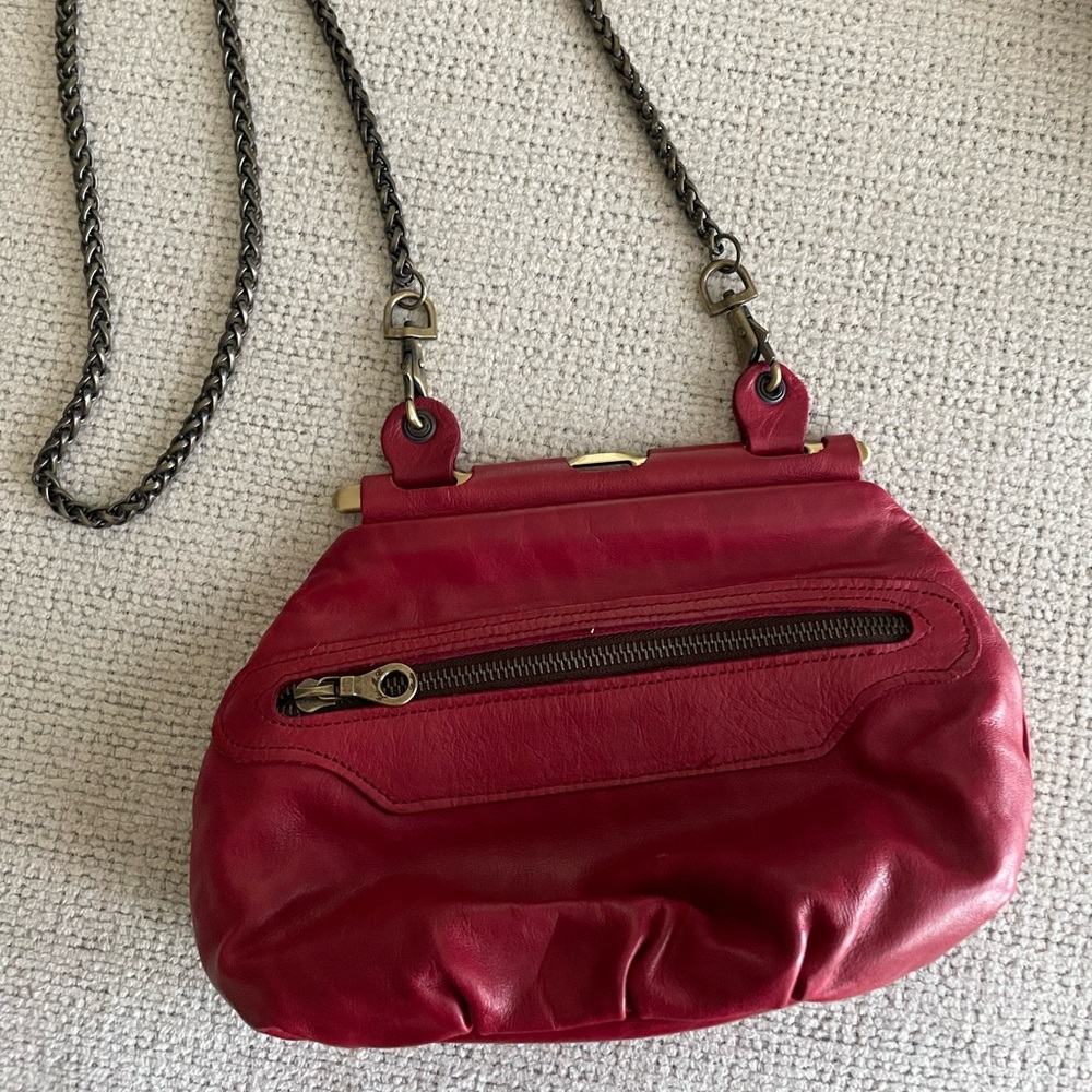 JAS B M London Chic Red Crossbody Bag with Soft Texture